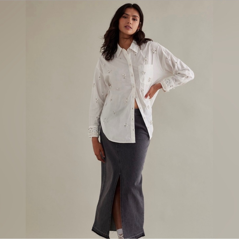 Maeve By Anthropologie Bennet Button Down Shirt P… - image 3